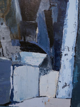 Load image into Gallery viewer, French Abstract in Blues Oil On Canvas
