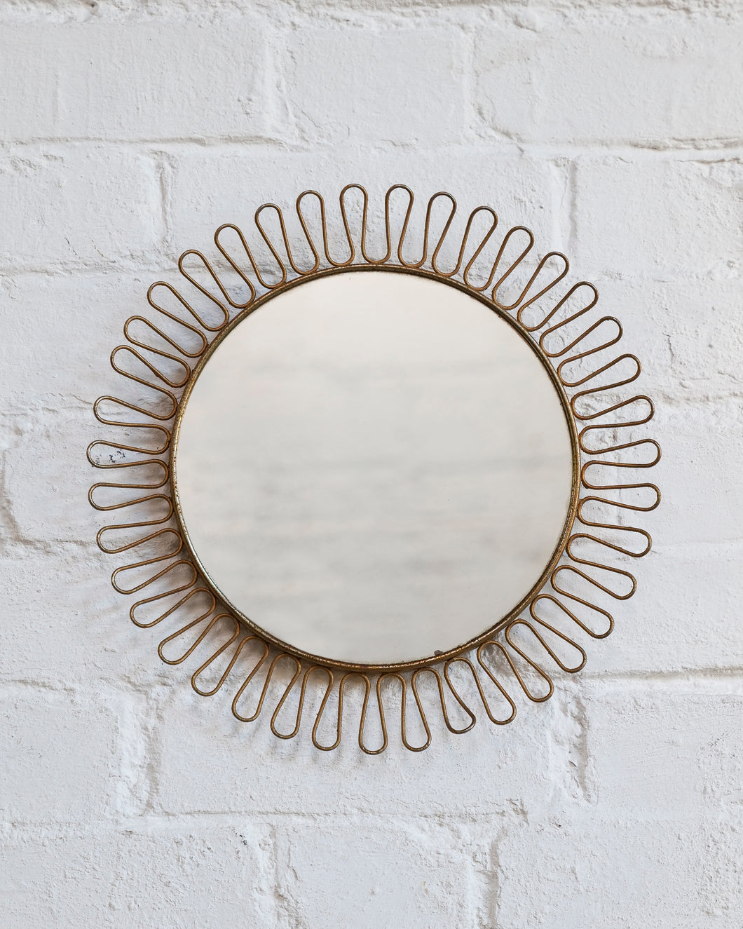 Brass Frame Loop Mirror