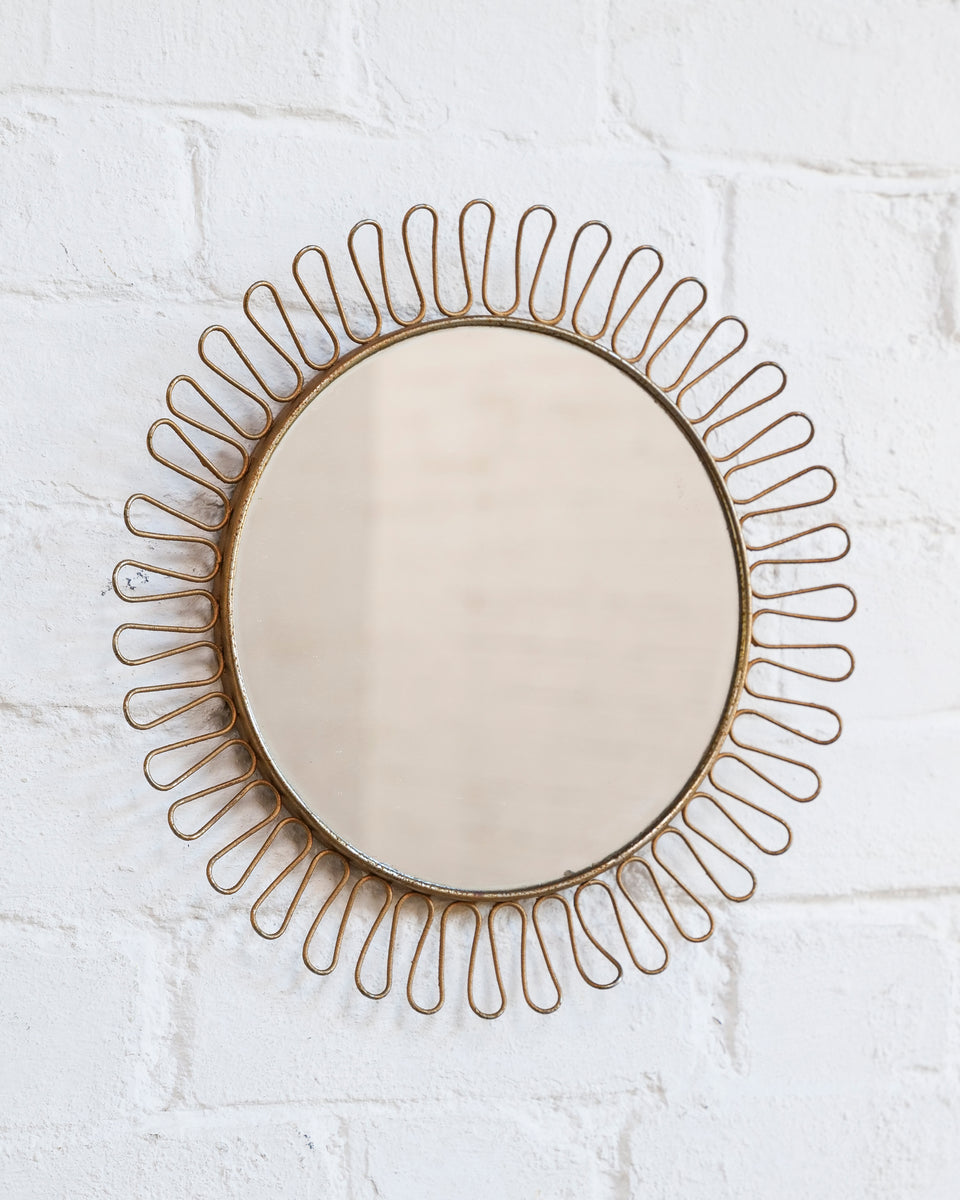 Brass Frame Loop Mirror – Vantage Living