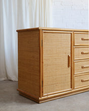 Load image into Gallery viewer, Rattan and Bamboo Sideboard
