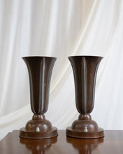 Load image into Gallery viewer, Pair Of French Art Deco Copper Uplighters
