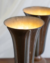 Load image into Gallery viewer, Pair Of French Art Deco Copper Uplighters
