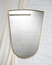 Load image into Gallery viewer, Midcentury Italian Brass Shield Mirror
