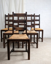 Load image into Gallery viewer, Ladder Back Oak and Rush Dining Chair
