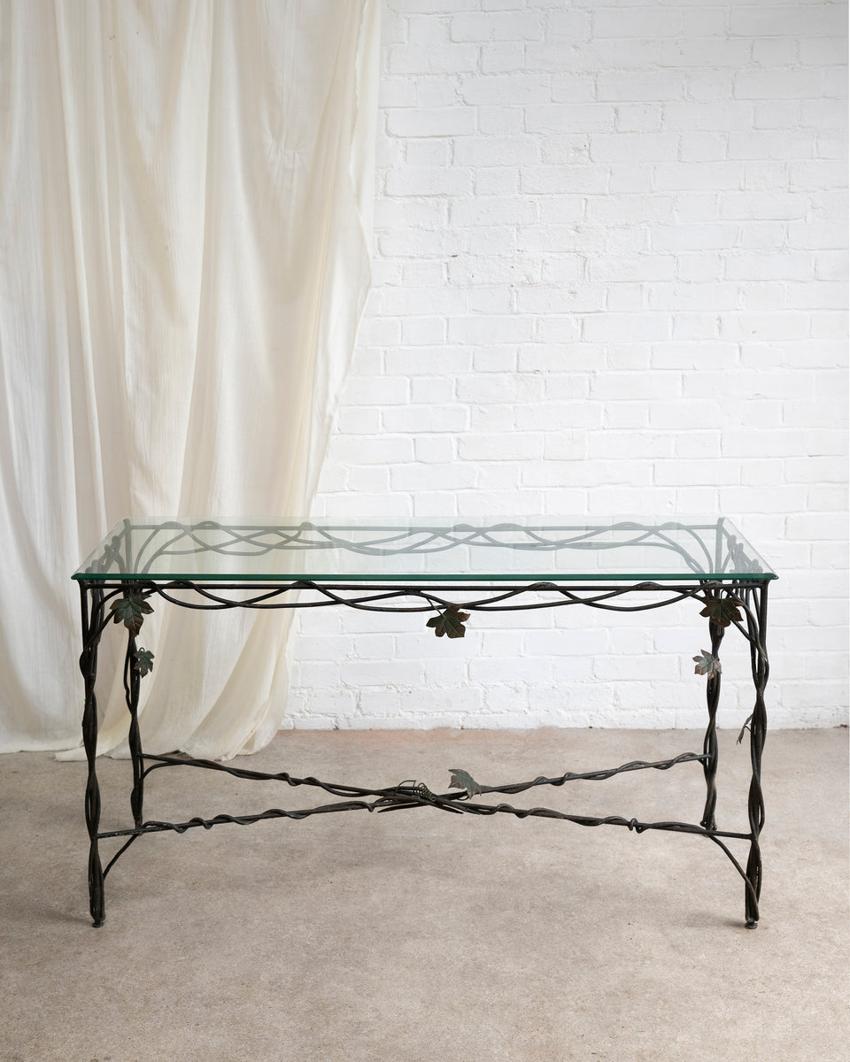 Heavy Twisted Tole Metal Console Table – Vantage Living