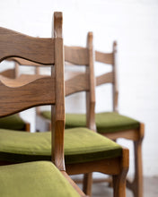 Load image into Gallery viewer, Oak Razor Back Dining Chairs by Guillerme Et Chambron
