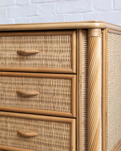 Load image into Gallery viewer, Pencil Reed and Cane Bedside Tables
