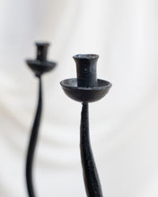 Load image into Gallery viewer, A Pair of Wiggly Metal Candle Holders
