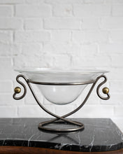 Load image into Gallery viewer, Postmodern Suspended Glass Bowl On Metal Base
