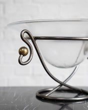 Load image into Gallery viewer, Postmodern Suspended Glass Bowl On Metal Base
