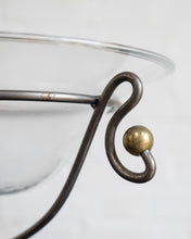 Load image into Gallery viewer, Postmodern Suspended Glass Bowl On Metal Base
