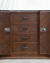 Load image into Gallery viewer, Art Deco Curved Marble Top Sideboard
