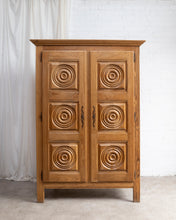 Load image into Gallery viewer, Brutalist Spanish Basque Two Door Oak Armoire

