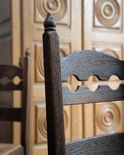 Load image into Gallery viewer, Set Of 5 Brutalist Rush Seat Razor Back Chairs
