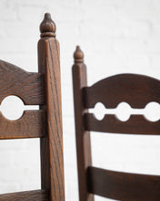 Load image into Gallery viewer, Set Of 5 Brutalist Rush Seat Razor Back Chairs
