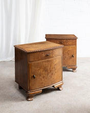 Load image into Gallery viewer, ON HOLD - Art Deco Walnut Bedside Tables
