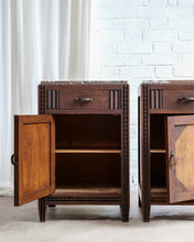 Load image into Gallery viewer, Art Deco Marble Top Bedside Tables
