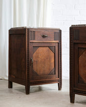 Load image into Gallery viewer, Art Deco Marble Top Bedside Tables
