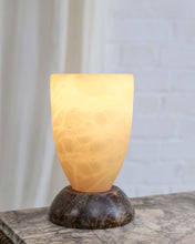 Load image into Gallery viewer, Two Tone Alabaster Table Lamp

