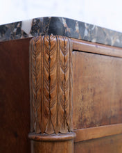 Load image into Gallery viewer, Marble Top Walnut Sideboard
