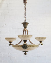 Load image into Gallery viewer, French Alabaster and Bronze Ceiling Light Chandelier
