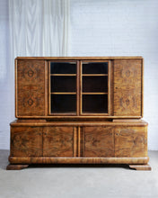 Load image into Gallery viewer, Walnut Art Deco Display Cabinet
