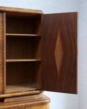 Load image into Gallery viewer, Walnut Art Deco Display Cabinet
