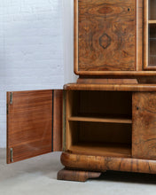 Load image into Gallery viewer, Walnut Art Deco Display Cabinet
