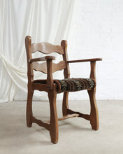 Load image into Gallery viewer, Single Oak Carver Razor Back Chair
