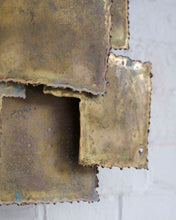 Load image into Gallery viewer, Danish Brutalist Wall Light in Brass by Svend Aage Holm Sørensen
