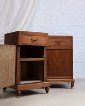Load image into Gallery viewer, A Pair Of Pink Marble Top Bedside Tables
