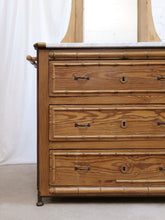 Load image into Gallery viewer, French Faux Bamboo Dresser With Marble Top
