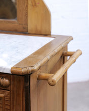 Load image into Gallery viewer, French Faux Bamboo Dresser With Marble Top
