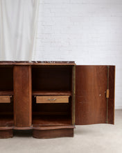 Load image into Gallery viewer, ON HOLD - Red Marble Top Curved Sideboard
