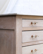 Load image into Gallery viewer, Oak Chest Of Drawers With Wavy Handles And Marble Top
