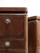 Load image into Gallery viewer, Pair Of Walnut Deco Bedside Tables
