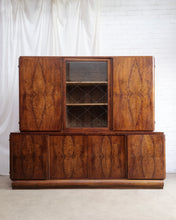 Load image into Gallery viewer, Walnut Art Deco Display Cabinet
