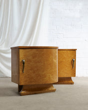Load image into Gallery viewer, Maple Walnut Veneer Bedside Tables

