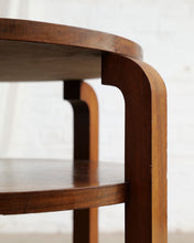 Load image into Gallery viewer, Art Deco Italian Round Side Table in Walnut
