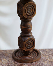 Load image into Gallery viewer, Geometric Hand Carved Table Lamps Attributed to Charles Dudouyt
