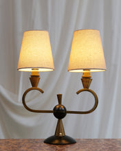 Load image into Gallery viewer, A Pair of French 1920's Brass Lamps
