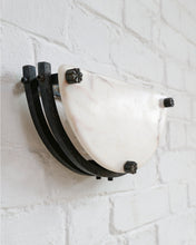 Load image into Gallery viewer, Semi Circular Pink Marble &amp; Iron Wall Sconce
