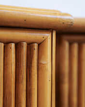 Load image into Gallery viewer, Pair Of Bamboo Reeded Bedside Tables
