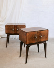 Load image into Gallery viewer, A Pair Of French Walnut Bedside Tables
