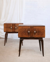 Load image into Gallery viewer, A Pair Of French Walnut Bedside Tables
