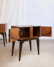 Load image into Gallery viewer, A Pair Of French Walnut Bedside Tables
