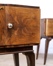 Load image into Gallery viewer, A Pair Of French Walnut Bedside Tables
