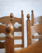 Load image into Gallery viewer, Set Of 6 Razor Back Dining Chairs With Rush Seats
