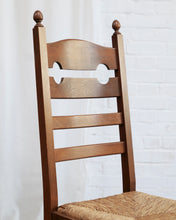 Load image into Gallery viewer, Set Of 6 Razor Back Dining Chairs With Rush Seats
