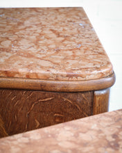 Load image into Gallery viewer, A Matching Pair of Deco Peach Marble Top Sideboards
